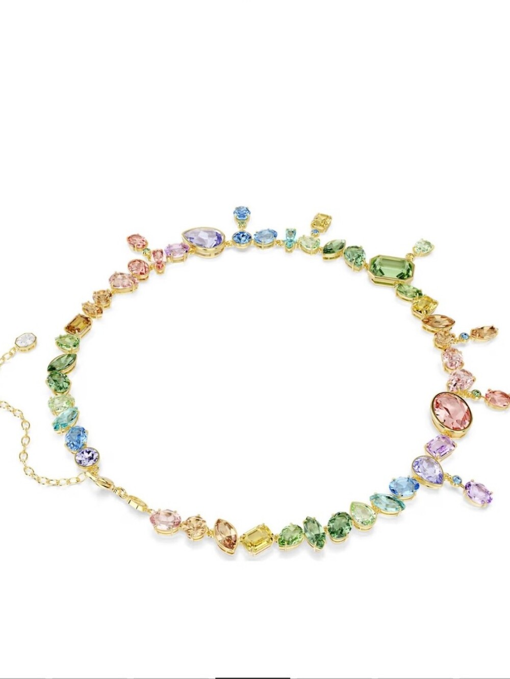 Swarovski Gema Necklace, Mixed Cuts, Dangling Crystals,
